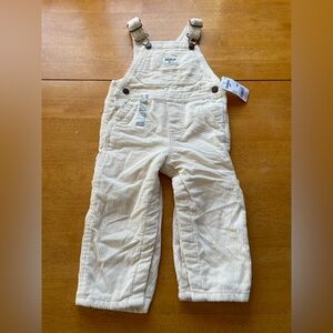Ivory Corduroy OshKosh Overalls NWT size 18 months